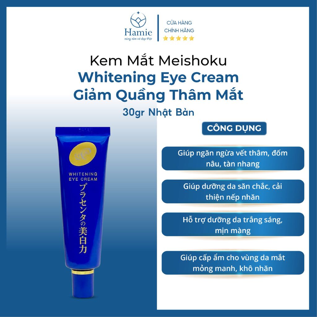 Kem Mắt Meishoku Whitening Eye Cream 30gr Nhật Bản