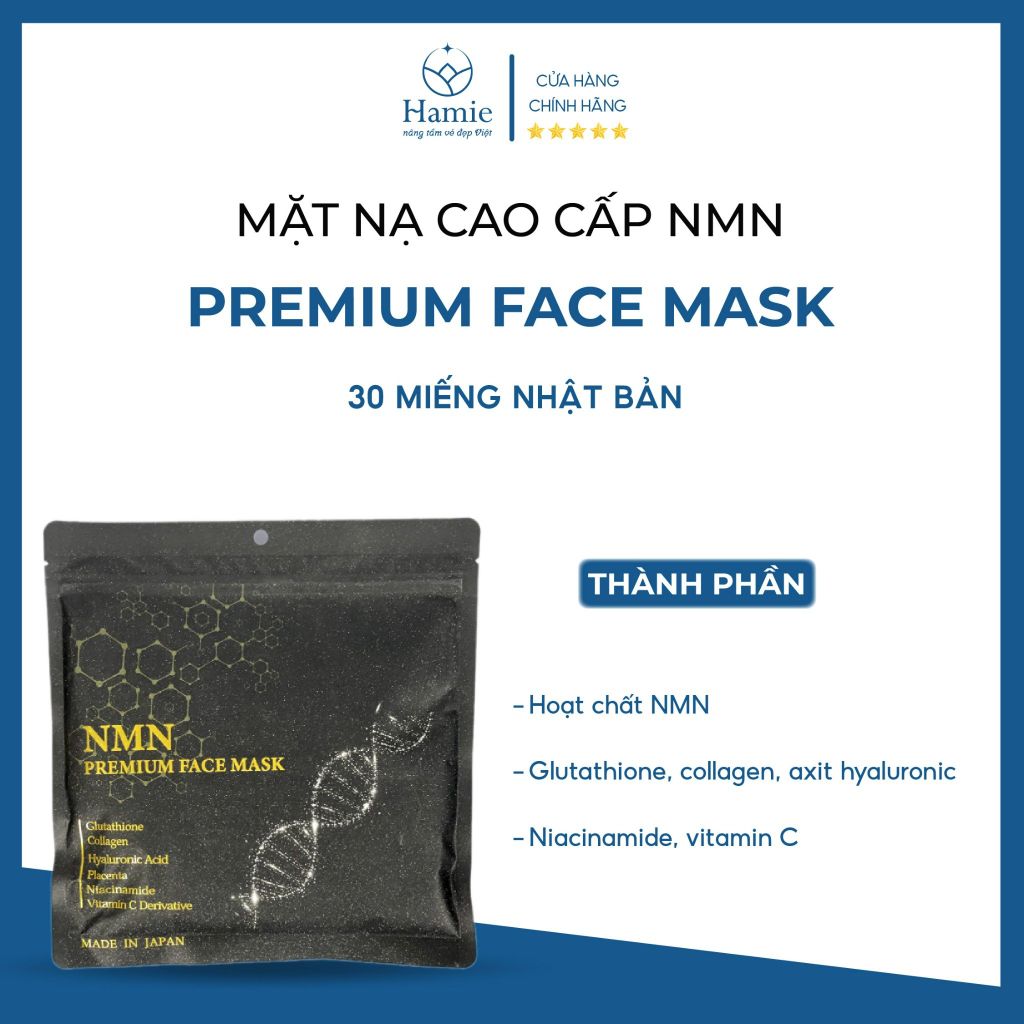 Mặt nạ NMN Premium Face Mask 30 Miếng Nhật Bản