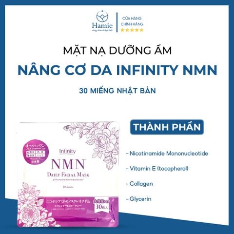 Mặt Nạ Dưỡng Ẩm Nâng Cơ Da Infinity NMN 30 Miếng Nhật Bản
