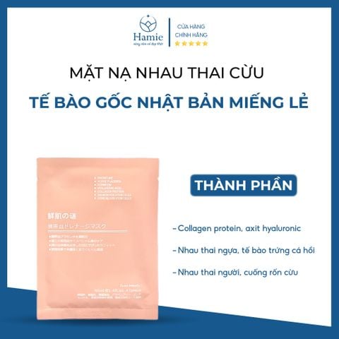 Mặt Nạ Cuống Rốn Nhau Thai Cừu Tế Bào Gốc Nhật Bản Miếng Lẻ