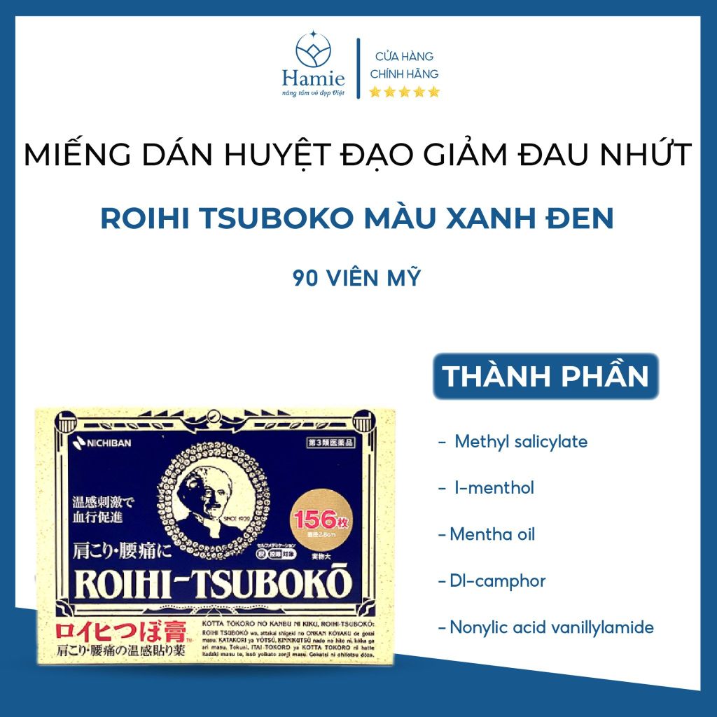 Miếng Dán Huyệt Đạo Giảm Đau Roihi Tsuboko 156 Miếng Nhật Bản