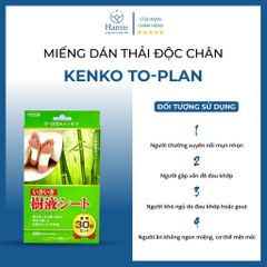 Miếng Dán Thải Độc Kenko To-Plan 30 Miếng Nhật Bản