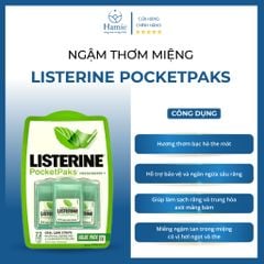Miếng Ngậm Thơm Miệng Listerine Pocketpaks 72 Miếng Của Mỹ