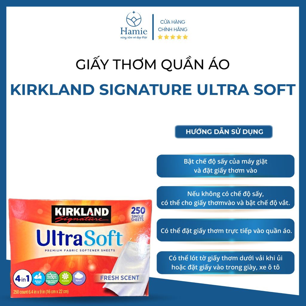 Giấy Thơm Kirkland Ultra Soft 250 Tờ Signature 2 Hộp Mỹ