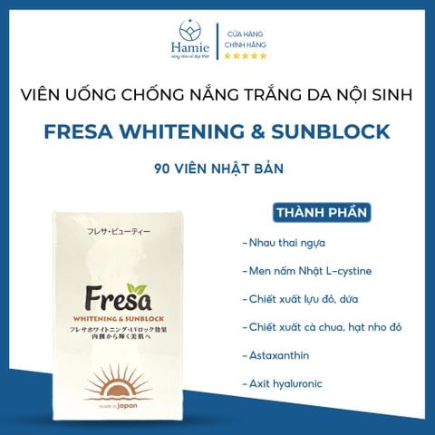 Viên Uống Trắng Da Chống Nắng Fresa Whitening & Sunblock 90 Viên Nhật Bản