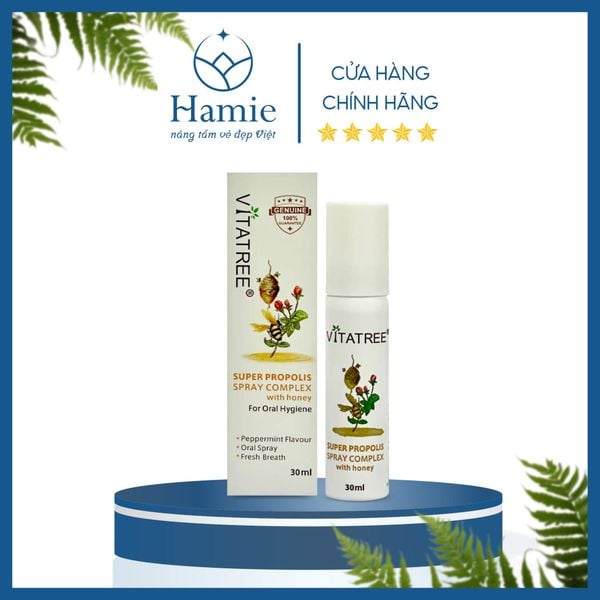 Xịt Keo Ong Vitatree Super Propolis Spray Complex With Honey 30ml Úc