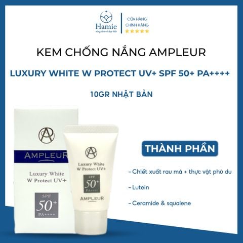 Kem Chống Nắng AMPLEUR Luxury White W Protect 10gr Nhật Bản