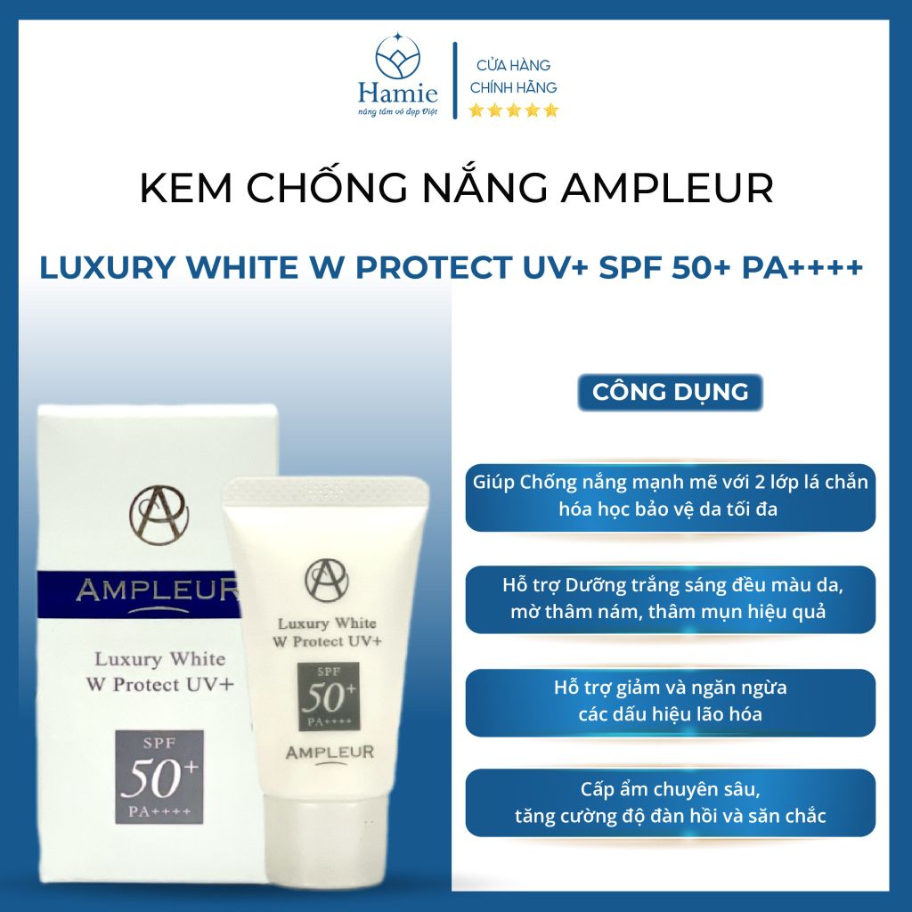 Kem Chống Nắng AMPLEUR Luxury White W Protect 10gr Nhật Bản