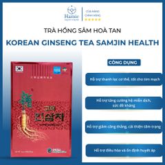 Trà Hồng Sâm Hàn Quốc Korean Ginseng Tea Samjin Health Hộp 100 Gói