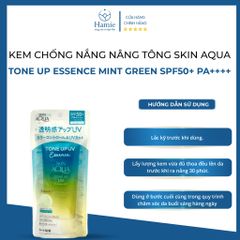 Skin AQua Xanh Mint Kem Chống Nắng Tone Up Essence Mint Green Nhật Bản