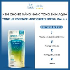 Skin AQua Xanh Mint Kem Chống Nắng Tone Up Essence Mint Green Nhật Bản
