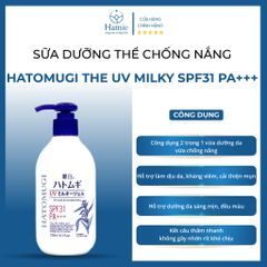 Kem Dưỡng Chống Nắng Hatomugi The UV Milky 250ml Nhật Bản