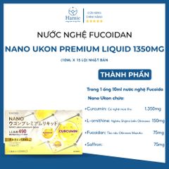 Nano Fucoidan Gold Nước Uống Nghệ Liquid Eikenbi 1350mg Nhật Bản