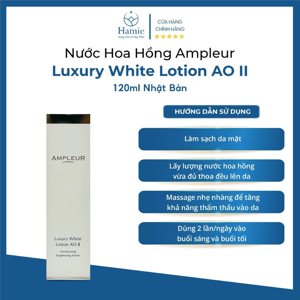 Nước Hoa Hồng Ampleur Luxury White Lotion AO II 120ml Nhật Bản