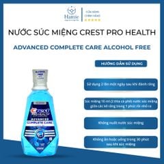 Nước Súc Miệng Crest 1l Pro Health Advanced Complete Care ALCOHOL FREE Mỹ