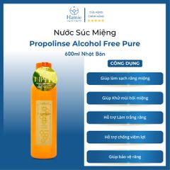 Nước Súc Miệng Propolinse Alcohol Free Pure 600ml Nhật Bản