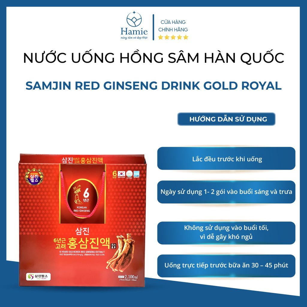 Nước Hồng Sâm 6 Năm Tuổi Premium 70ml x 30 Gói Hàn Quốc