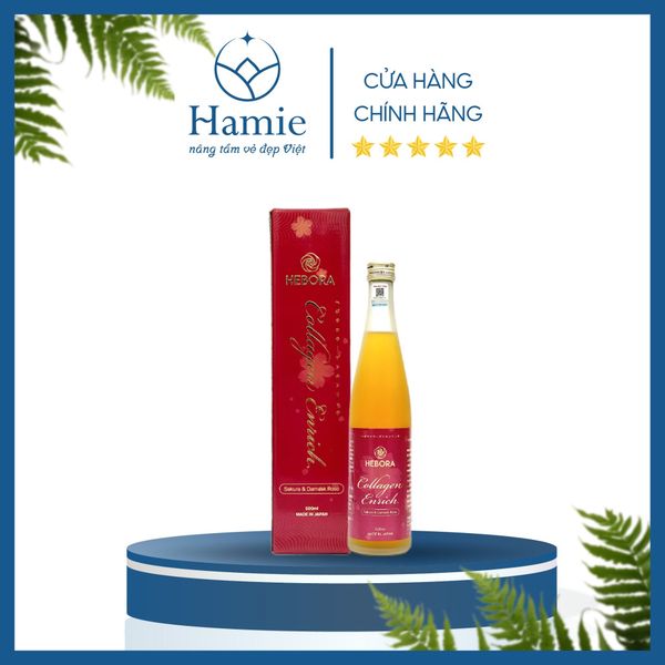 Collagen Hebora Nhật Bản Enrich Damask Rose Water 500ml