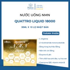 NMN dạng nước Quattro Liquid 18000 30ml x 10 Lọ Nhật Bản