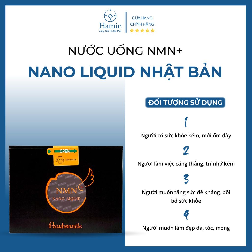 Nước Uống Trẻ Hóa Ty Thể NMN+ Nano Liquid 30ml x 12 Lọ Nhật Bản