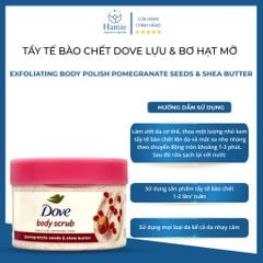 Tẩy Tế Bào Chết Dove Lựu & Bơ Hạt Mỡ 298gr Mỹ