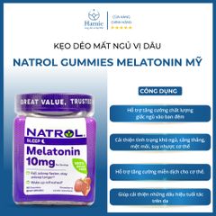 Kẹo Ngủ Melatonin Gummies Natrol 10mg 90 Viên Mỹ