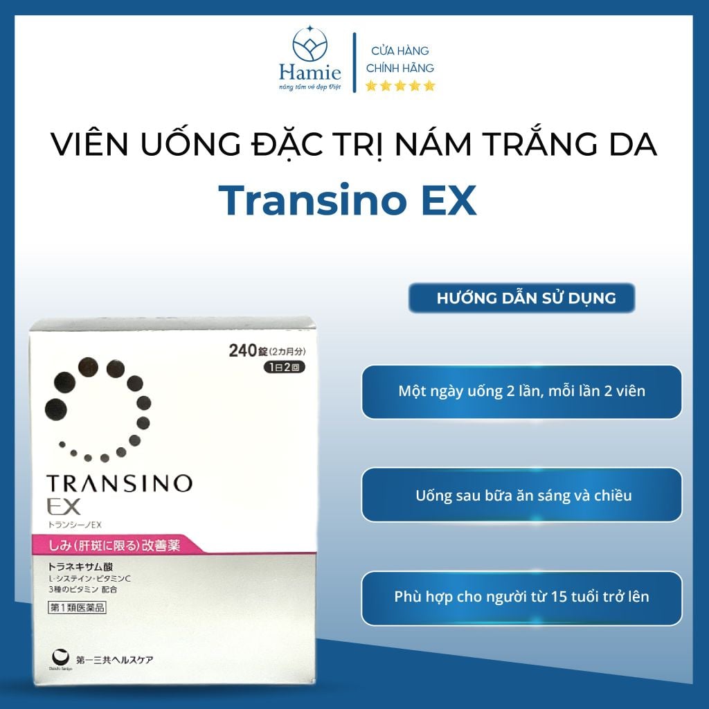 Viên Uống Trị Nám Transino EX 240 Viên Nhật BảnViên Uống Trắng Da, Giảm ...