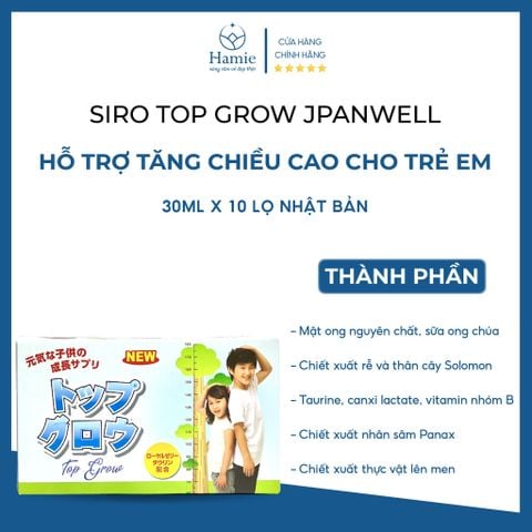 Tăng Chiều Cao Cho Trẻ Siro Top Grow JpanWell 30ml x 10 Lọ Nhật Bản
