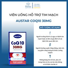 Viên Uống Hỗ Trợ Tim Mạch Austar COQ10 30mg 60 Viên Úc