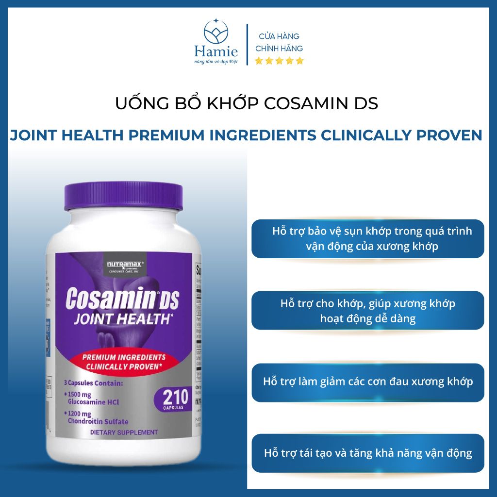 Bổ Khớp Cosamin DS With Glucosamine & Chondroitin Nutramax 210 Viên Mỹ