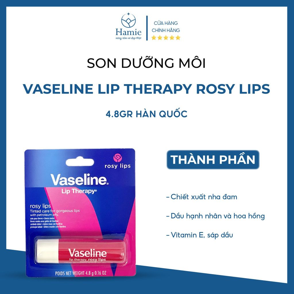 Son Dưỡng Có Màu Vaseline Lip Therapy Rosy Lips 4.8gr Hàn Quốc