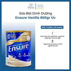 Sữa Bột Dinh Dưỡng Ensure Vanilla 850gr Úc