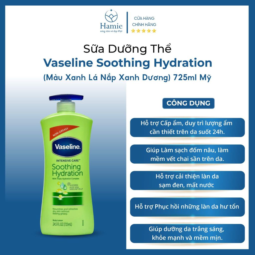 Dưỡng Thể Vaseline Soothing Hydration 725ml Mỹ