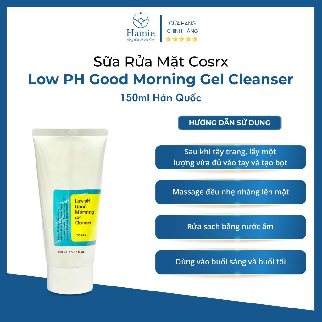 Sữa Rửa Mặt Cosrx Low PH Good Morning Gel Cleanser 150ml Hàn Quốc