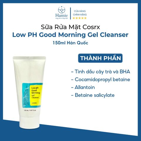 Sữa Rửa Mặt Cosrx Low PH Good Morning Gel Cleanser 150ml Hàn Quốc