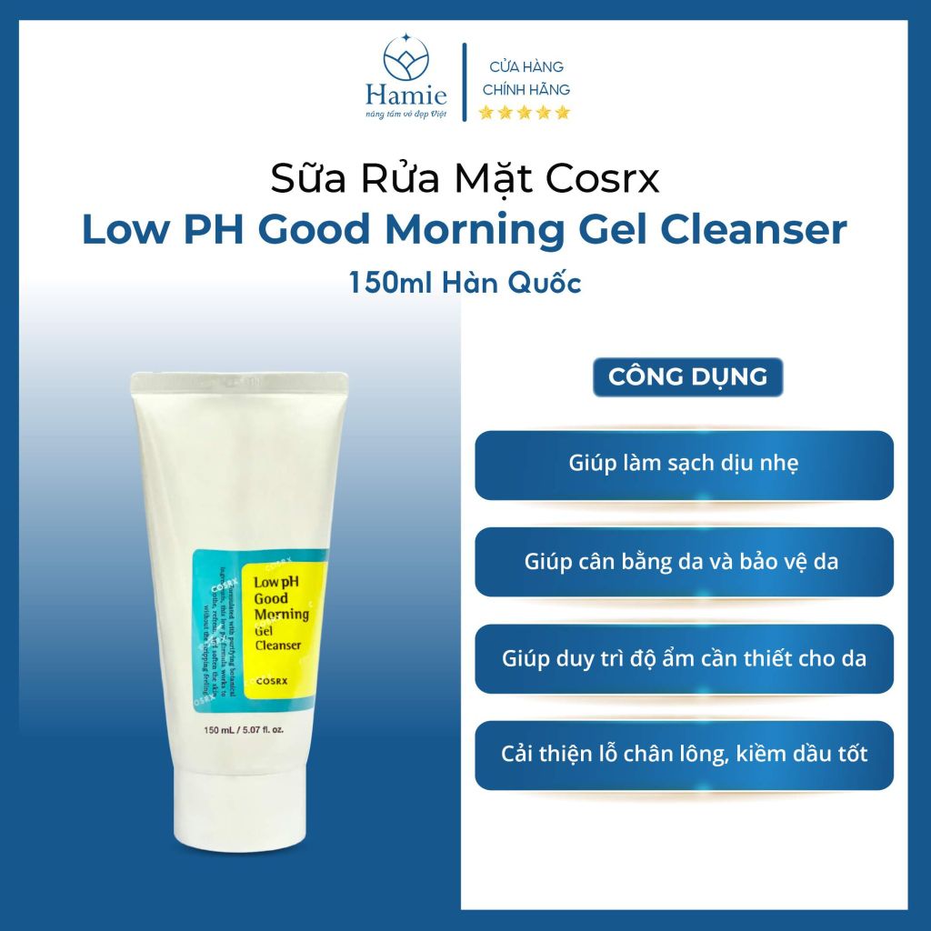Sữa Rửa Mặt Cosrx Low PH Good Morning Gel Cleanser 150ml Hàn Quốc
