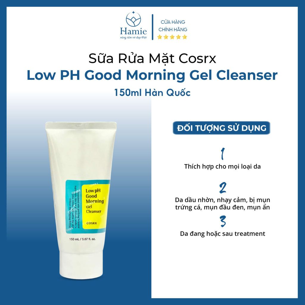 Sữa Rửa Mặt Cosrx Low PH Good Morning Gel Cleanser 150ml Hàn Quốc