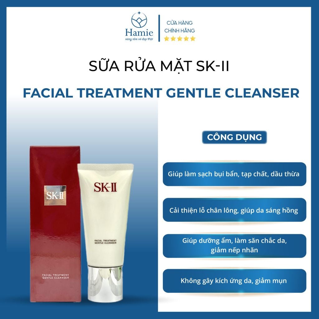 Sữa Rửa Mặt SK-II 120gr Facial Treatment Gentle Cleanser Nhật Bản