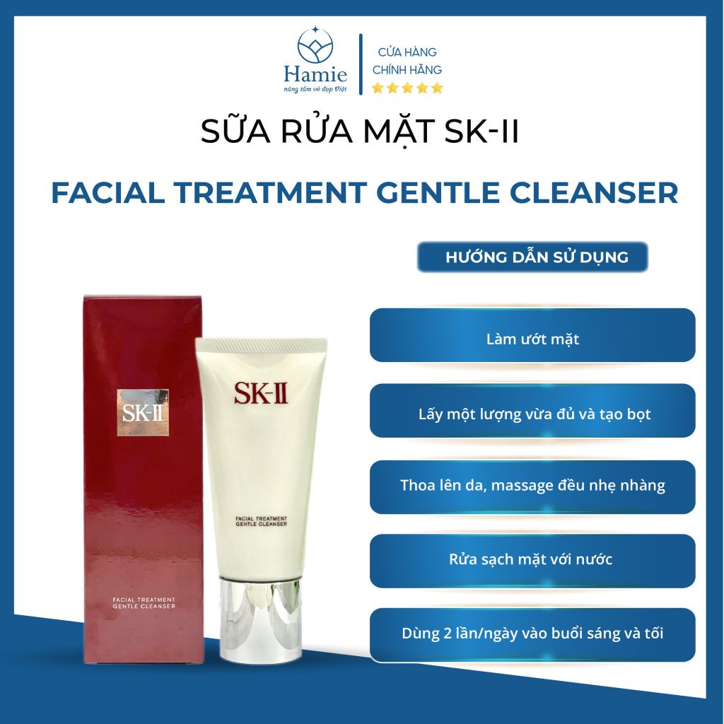 Sữa Rửa Mặt SK-II 120gr Facial Treatment Gentle Cleanser Nhật Bản