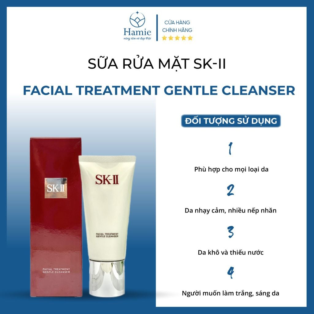 Sữa Rửa Mặt SK-II 120gr Facial Treatment Gentle Cleanser Nhật Bản