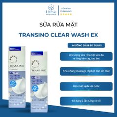 Sữa Rửa Mặt Transino 100gr Clear Wash Ex Nhật Bản