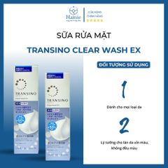 Sữa Rửa Mặt Transino 100gr Clear Wash Ex Nhật Bản