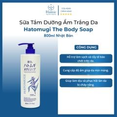 Sữa Tắm Dưỡng Ẩm Trắng Da Hatomugi The Body Soap 800ml Nhật Bản