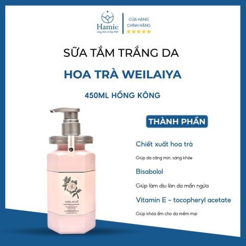 Sữa Tắm Hoa Trà Weilaiya Trắng Da 450ml Hồng Kông
