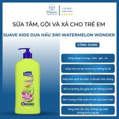 Suave Sữa Tắm, Gội, Xả Trẻ Em Kids 3in1 Dưa Hấu 532ml Mỹ