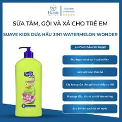 Suave Sữa Tắm, Gội, Xả Trẻ Em Kids 3in1 Dưa Hấu 532ml Mỹ