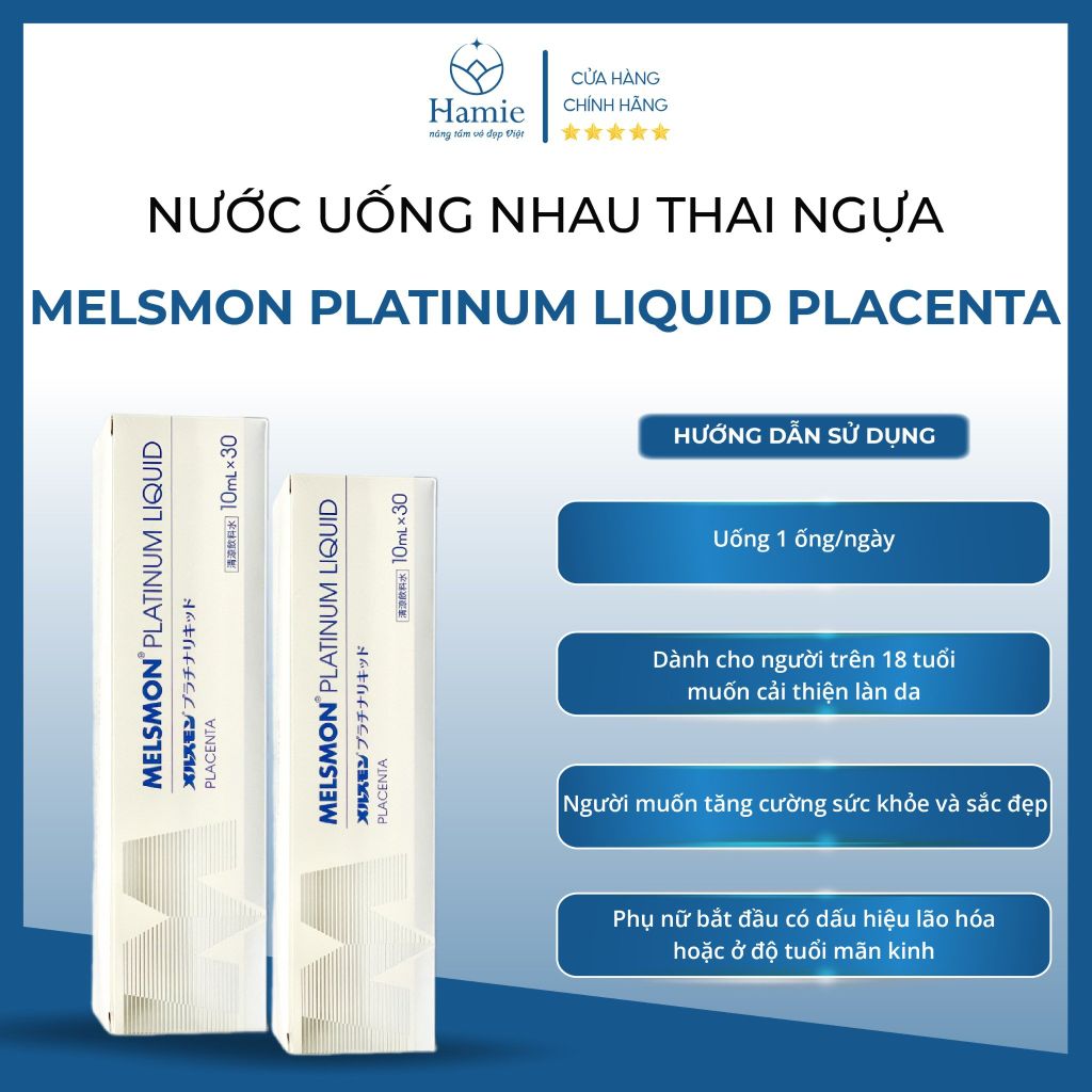 Melsmon Platinum Liquid Nước Uống Nhau Thai Ngựa Placenta Nhật Bản