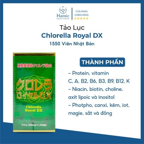 Chlorella Royal Tảo Lục DX 1550 Viên Nhật Bản