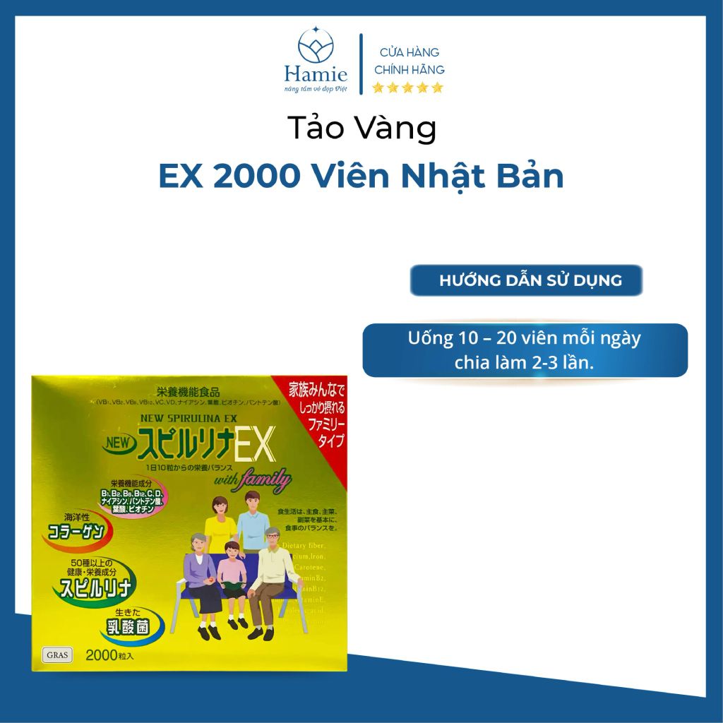 Tảo Vàng EX 2000 Viên Nhật Bản