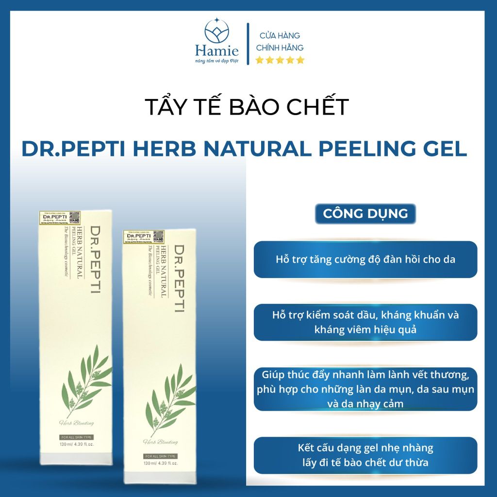 Tẩy Tế Bào Chết Dr.Pepti Herb Natural Peeling Gel 130ml Hàn Quốc